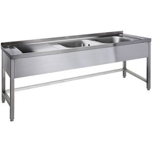 AFG Spültisch 1800 x 700 - 2 Becken rechts