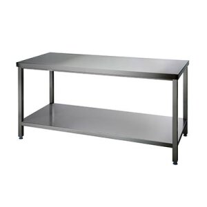 AFG Edelstahl Arbeitstisch mit Boden 1400 x 700 mm