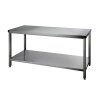 AFG Edelstahl Arbeitstisch mit Boden 600 x 600 mm