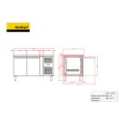 NordCap COOL-LINE Kühltisch KTM 2-2T GN 1/1