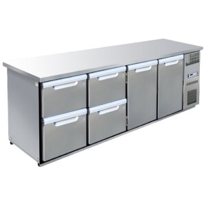 Hagola Kühltheke Dresden 2650 rrdd mit glatter Arbeitsplatte