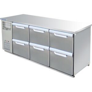 Hagola Kühltheke Wien 2100 rrr mit glatter Arbeitsplatte