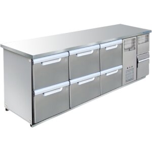 Hagola Kühltheke Rom 2500 rrr mit glatter Arbeitsplatte