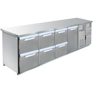 Hagola Kühltheke Paris 3050 rrrd mit glatter Arbeitsplatte