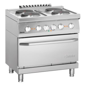 Bartscher 4 Platten Elektroherd mit Elektrobackofen - Serie 700