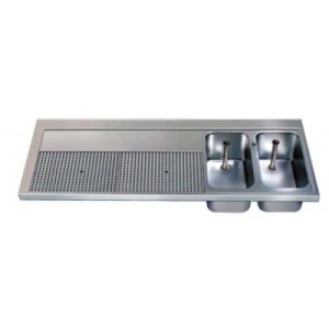 Hagola Schanktischabdeckung 1950 mm - 2 Becken rechts