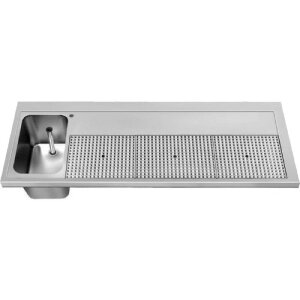 Hagola Schanktischabdeckung 1800 mm - 1 Becken links