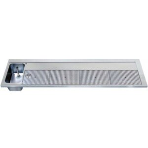 Hagola Schanktischabdeckung 2650 mm - 1 Becken links mit Gläserdruckspüler