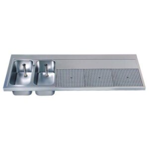 Hagola Schanktischabdeckung 2500 mm - 2 Becken links