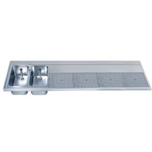 Hagola Schanktischabdeckung 3050 mm - 2 Becken links