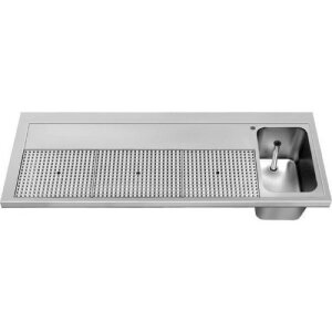 Hagola Schanktischabdeckung 1800 mm - 1 Becken rechts