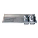 Hagola Schanktischabdeckung 1950 mm - 2 Becken rechts