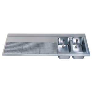Hagola Schanktischabdeckung 2500 mm - 2 Becken rechts