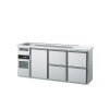 Chromonorm Getränketheke mit 1 Becken 1 Tür und 4 Zügen