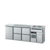 Chromonorm Getränketheke 2 Becken 1 Tür 4 Schubladen CGTM732R81-1/2/2