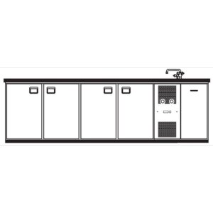 KBS Getränketheke Napoli mit zwei Becken rechts