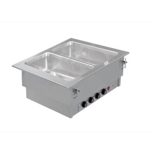 KBS Einbau Bain Marie 2x GN 1/1 mit getrennt regelbaren Becken