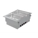 KBS Einbau Bain Marie 2x GN 1/1 mit getrennt regelbaren...