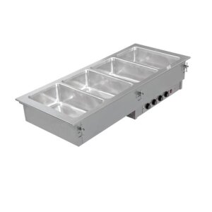 KBS Einbau Bain Marie 4x GN 1/1 mit getrennt regelbaren Becken