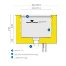 Hagola Kühlwanne Basel 370x230x305 für Zentralkühlung mit Lochplatte