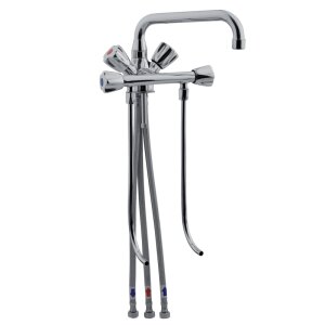 Mischbatterie für Niederdruck, 2 Becken